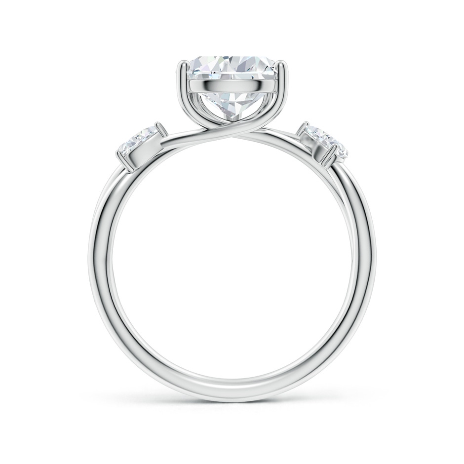 10x8mm FGVS Lab-Grown Nature Inspired Pear Diamond Side Stone Engagement Ring in White Gold side 199