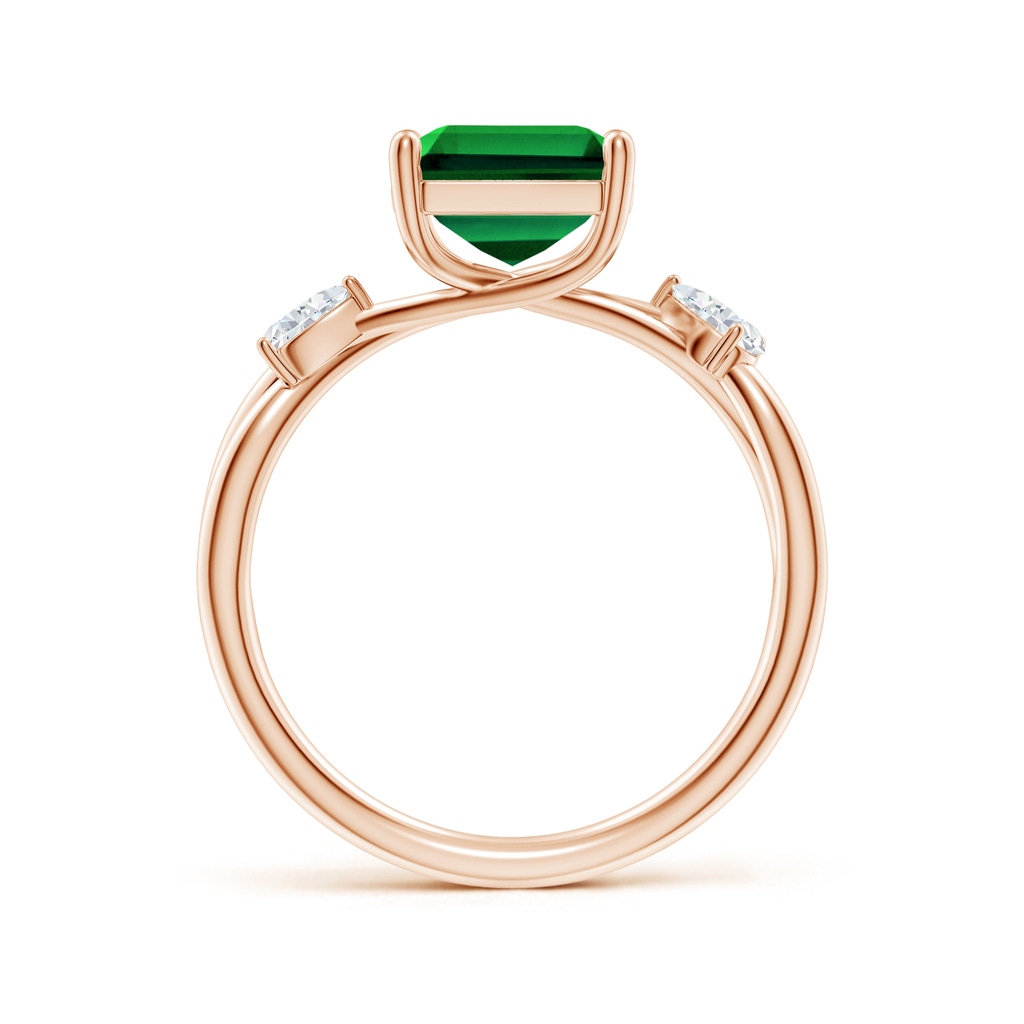 10x8mm Labgrown LSR4633ED-RG-Labgrown-10x8 in Rose Gold - side 199