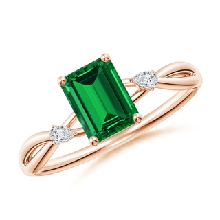 Emerald Cut Lab-Grown Lab Grown Emerald