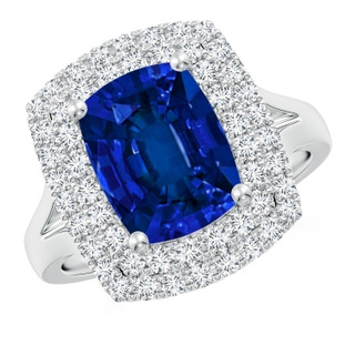 Cushion Rectangular Lab-Grown Lab Grown Blue Sapphire