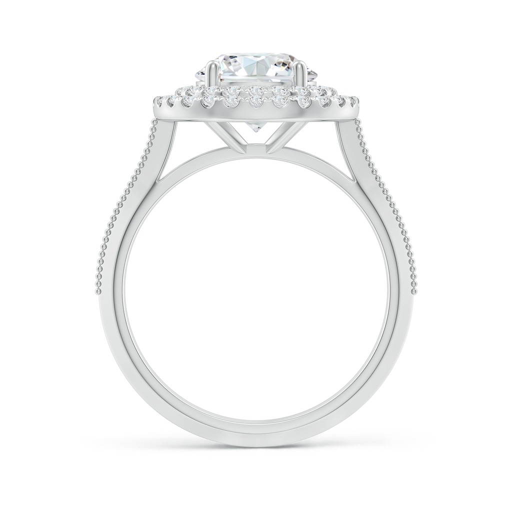 8mm FGVS Lab-Grown Vintage Inspired Round Diamond Double Halo Engagement Ring in White Gold Side 199