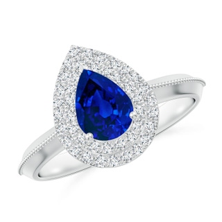 Pear Lab-Grown Lab Grown Blue Sapphire