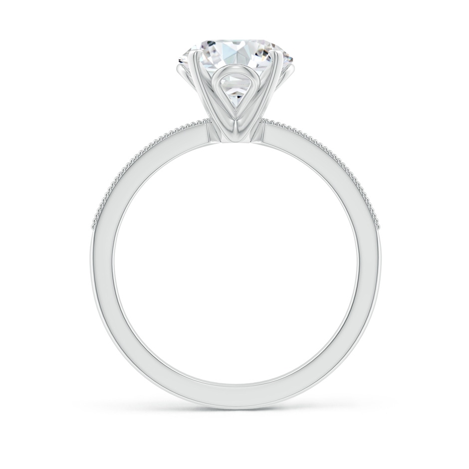 8mm FGVS Lab-Grown Vintage Style Round Diamond Engagement Ring with Accents in White Gold side 199