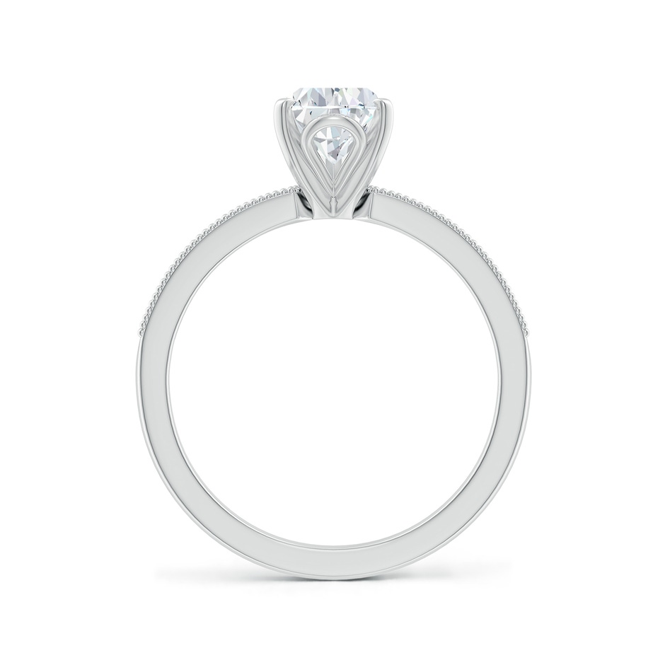 9.5x6mm FGVS Lab-Grown Vintage Style Pear-Shaped Diamond Engagement Ring with Accents in White Gold side 199