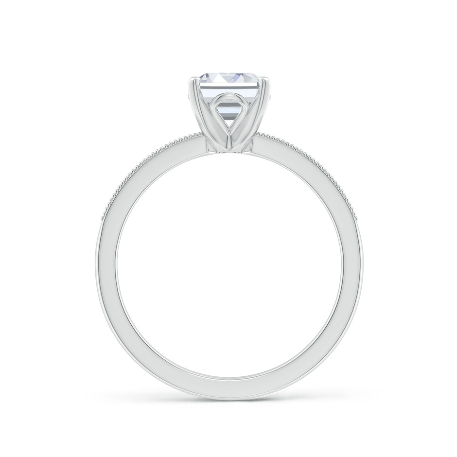 8x6mm FGVS Lab-Grown Vintage Style Emerald-Cut Diamond Engagement Ring with Accents in White Gold side 199