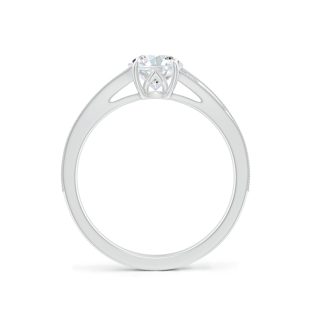 5.9mm FGVS Lab-Grown Vintage Inspired Round Diamond Split Shank Engagement Ring in 18K White Gold - side 199