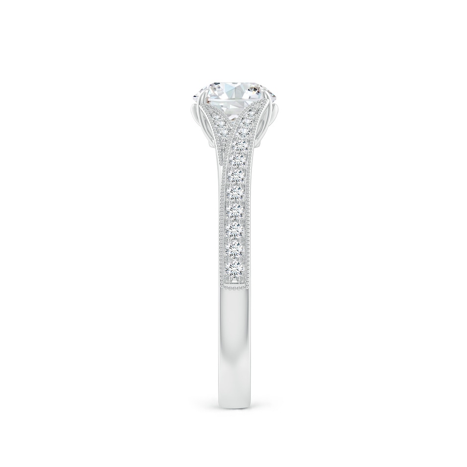 5.9mm FGVS Lab-Grown Vintage Inspired Round Diamond Split Shank Engagement Ring in P950 Platinum side 299