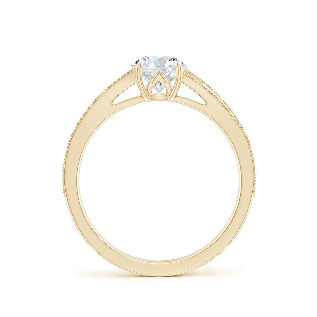 5.9mm FGVS Lab-Grown Vintage Inspired Round Diamond Split Shank Engagement Ring in Yellow Gold - side 199
