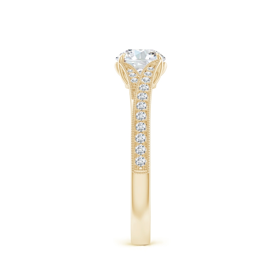 5.9mm FGVS Lab-Grown Vintage Inspired Round Diamond Split Shank Engagement Ring in Yellow Gold side 299