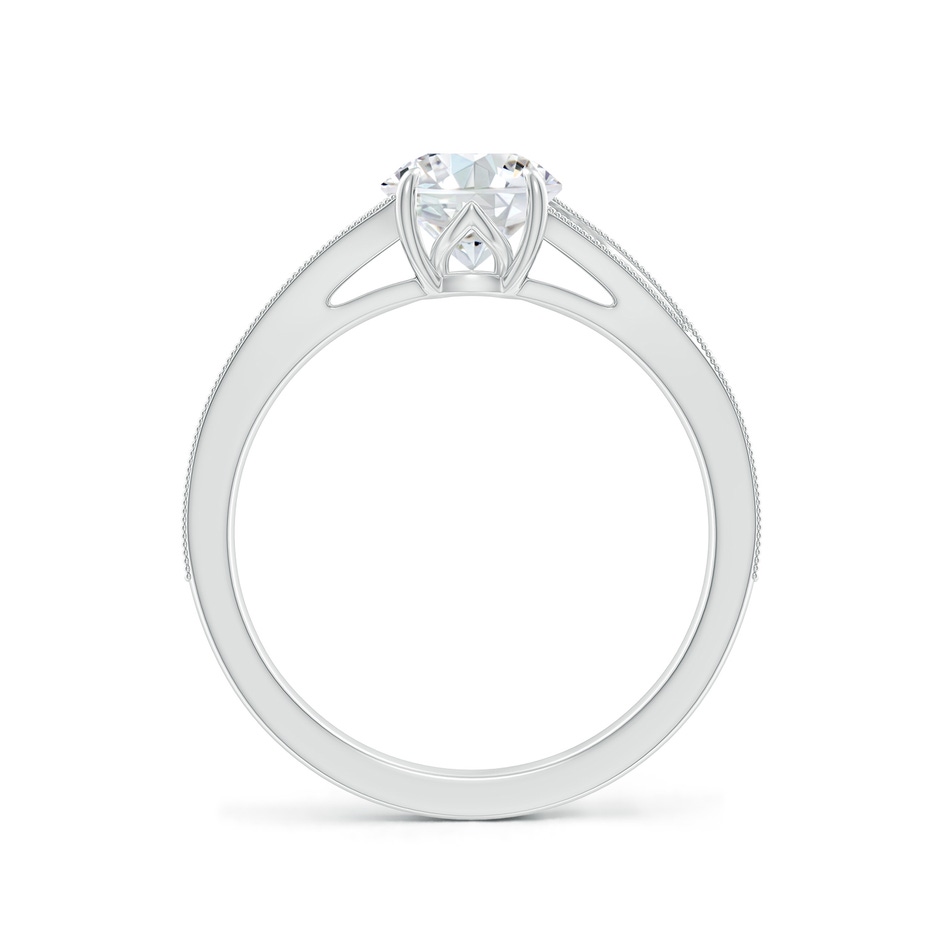 6.4mm FGVS Lab-Grown Vintage Inspired Round Diamond Split Shank Engagement Ring in White Gold side 199