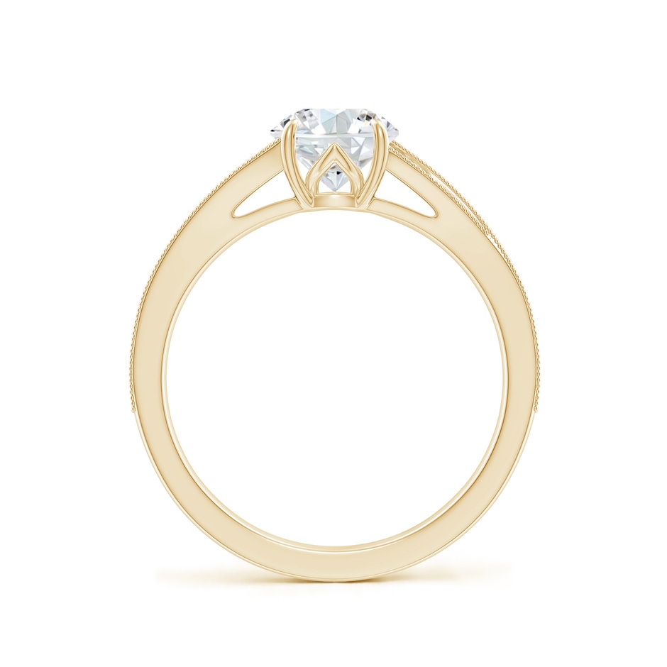 6.4mm FGVS Lab-Grown Vintage Inspired Round Diamond Split Shank Engagement Ring in Yellow Gold side 199