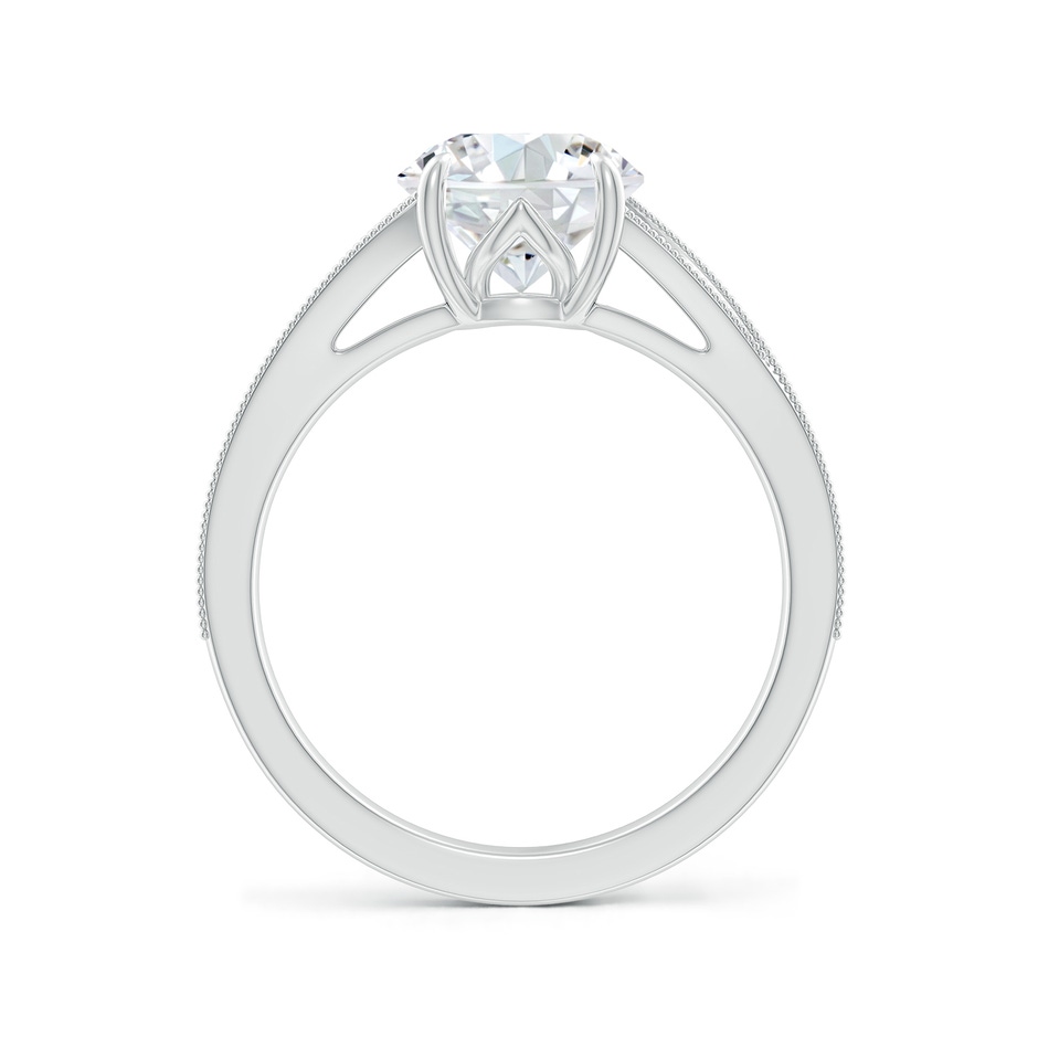 8mm FGVS Lab-Grown Vintage Inspired Round Diamond Split Shank Engagement Ring in P950 Platinum side 199