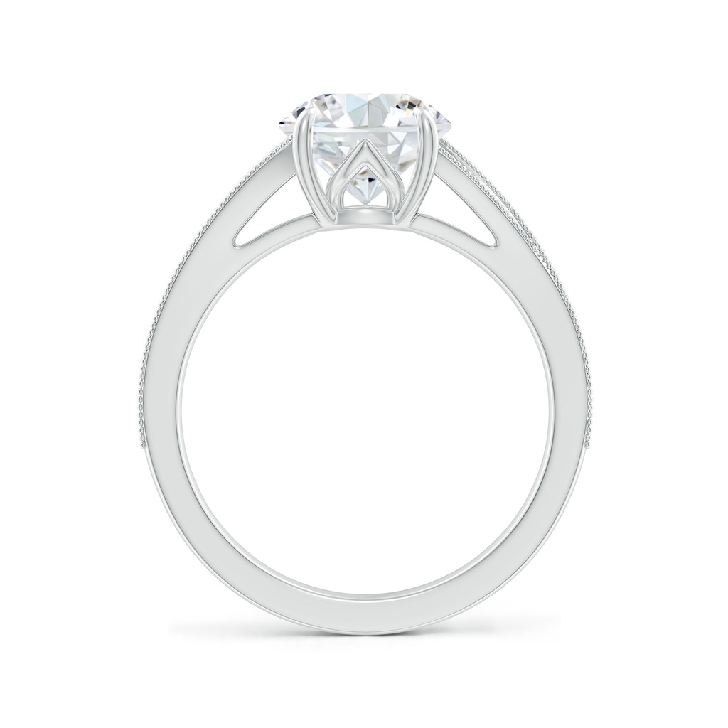 8mm FGVS Lab-Grown Vintage Inspired Round Diamond Split Shank Engagement Ring in White Gold Side 199