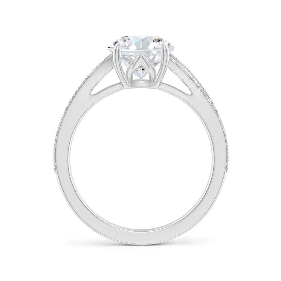 8mm FGVS Lab-Grown Vintage Inspired Round Diamond Split Shank Engagement Ring in White Gold side 199