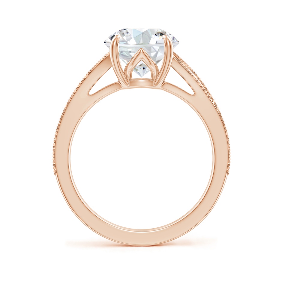 9.2mm FGVS Lab-Grown Vintage Inspired Round Diamond Split Shank Engagement Ring in Rose Gold side 199