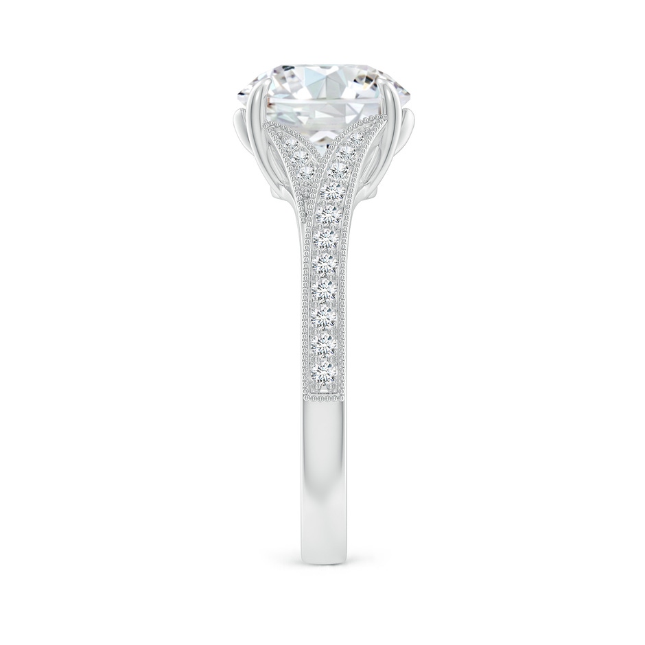 9.2mm FGVS Lab-Grown Vintage Inspired Round Diamond Split Shank Engagement Ring in White Gold side 299