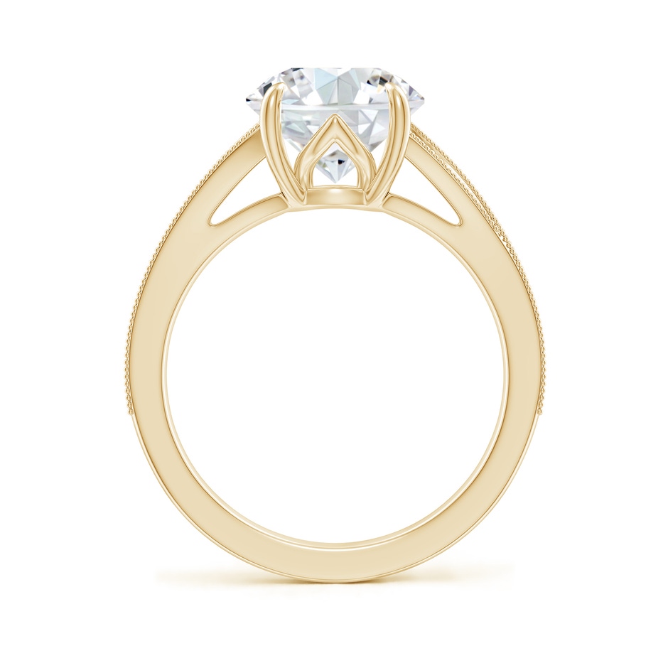 9.2mm FGVS Lab-Grown Vintage Inspired Round Diamond Split Shank Engagement Ring in Yellow Gold side 199
