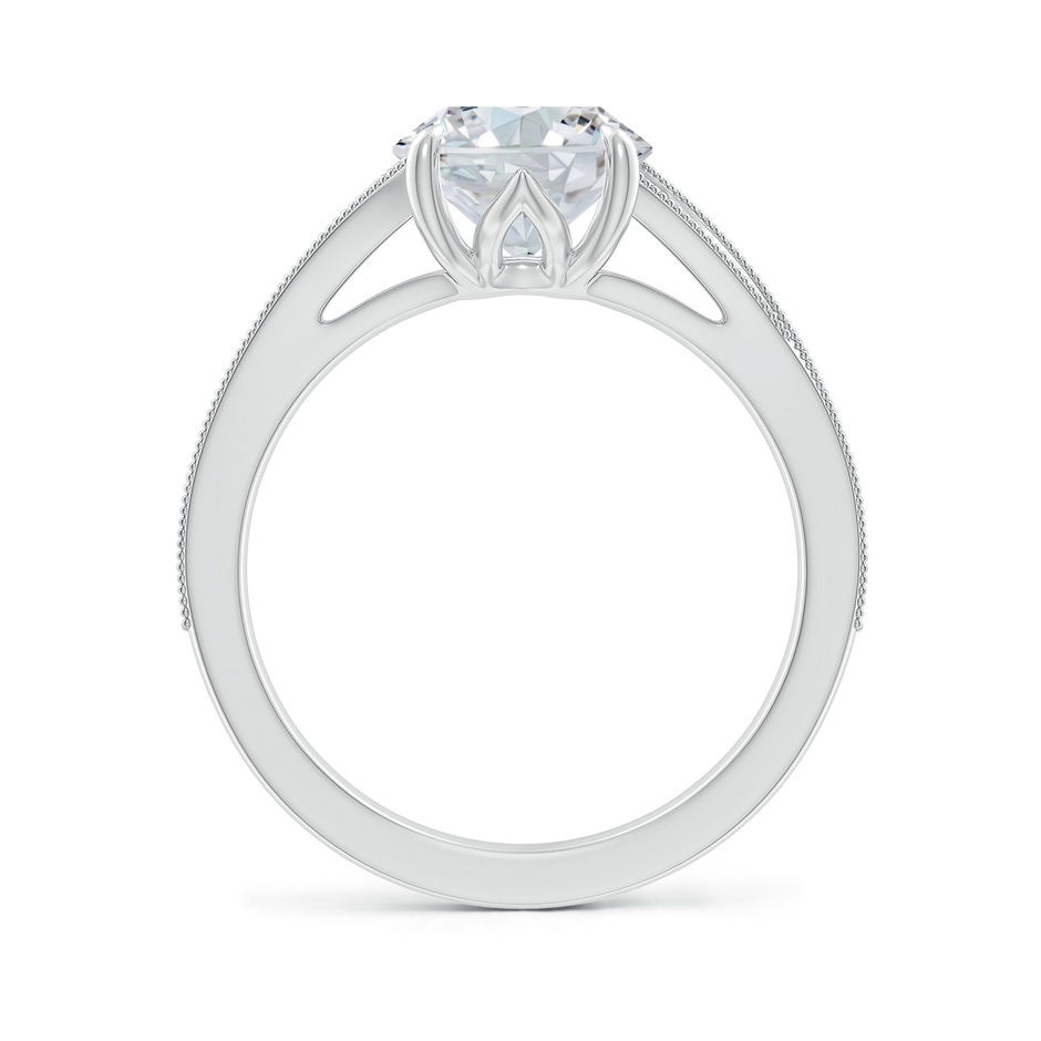 10x8mm FGVS Lab-Grown Vintage Inspired Oval Diamond Split Shank Engagement Ring in White Gold side 199