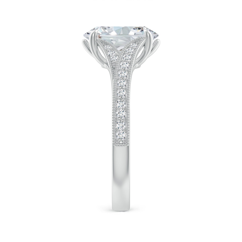 10x8mm FGVS Lab-Grown Vintage Inspired Oval Diamond Split Shank Engagement Ring in White Gold side 299