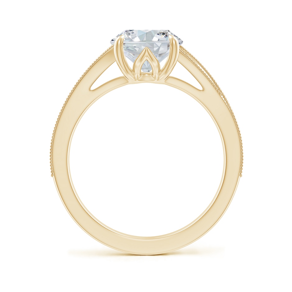 10x8mm FGVS Lab-Grown Vintage Inspired Oval Diamond Split Shank Engagement Ring in Yellow Gold side 199