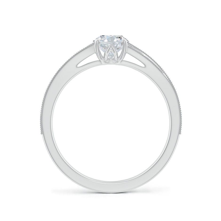 7x5mm FGVS Lab-Grown Vintage Inspired Oval Diamond Split Shank Engagement Ring in P950 Platinum side 199