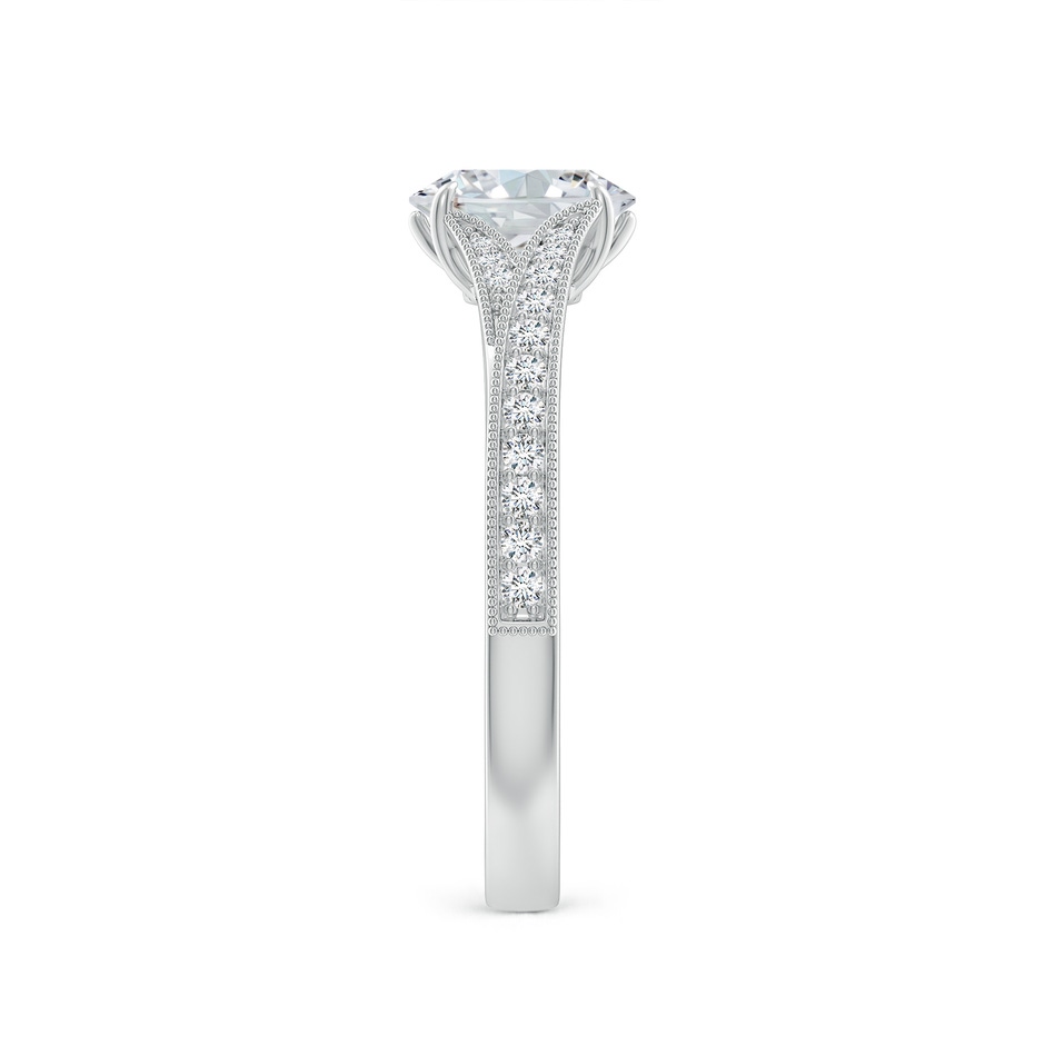 7x5mm FGVS Lab-Grown Vintage Inspired Oval Diamond Split Shank Engagement Ring in P950 Platinum side 299