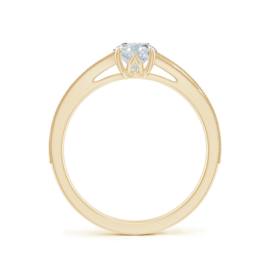7x5mm FGVS Lab-Grown Vintage Inspired Oval Diamond Split Shank Engagement Ring in Yellow Gold side 199