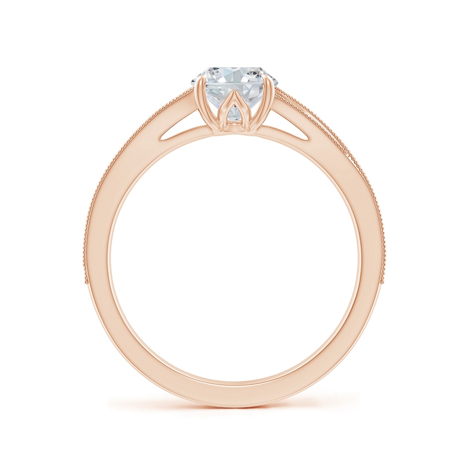 8x6mm FGVS Lab-Grown Vintage Inspired Oval Diamond Split Shank Engagement Ring in Rose Gold side 199