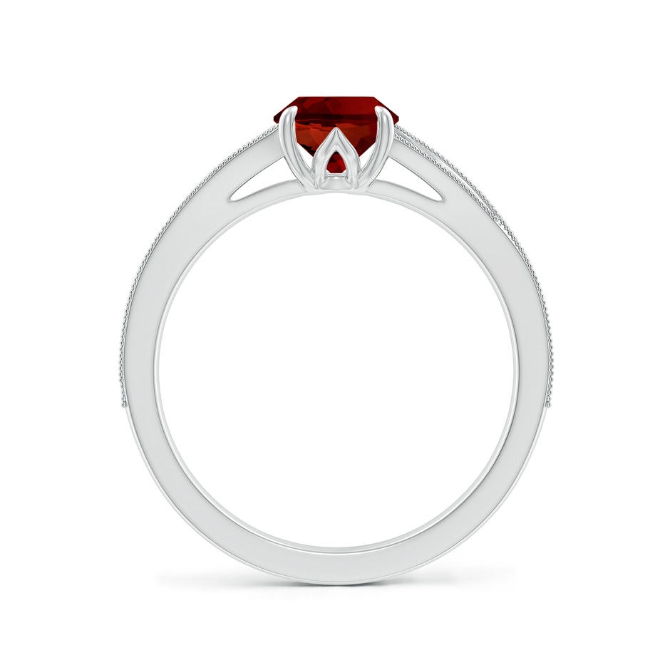 8x6mm Labgrown Lab-Grown Vintage Inspired Oval Ruby Split Shank Engagement Ring in White Gold side 199