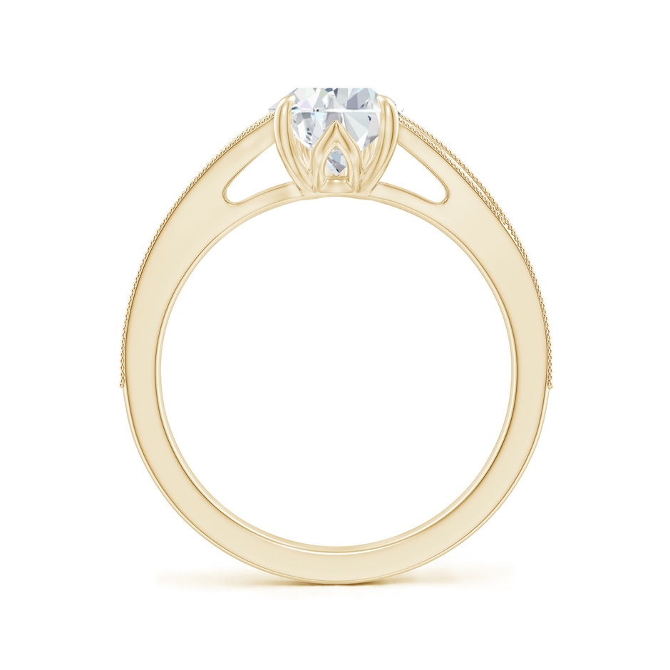 10x6.5mm FGVS Lab-Grown Vintage Inspired Pear Diamond Split Shank Engagement Ring in Yellow Gold side 199