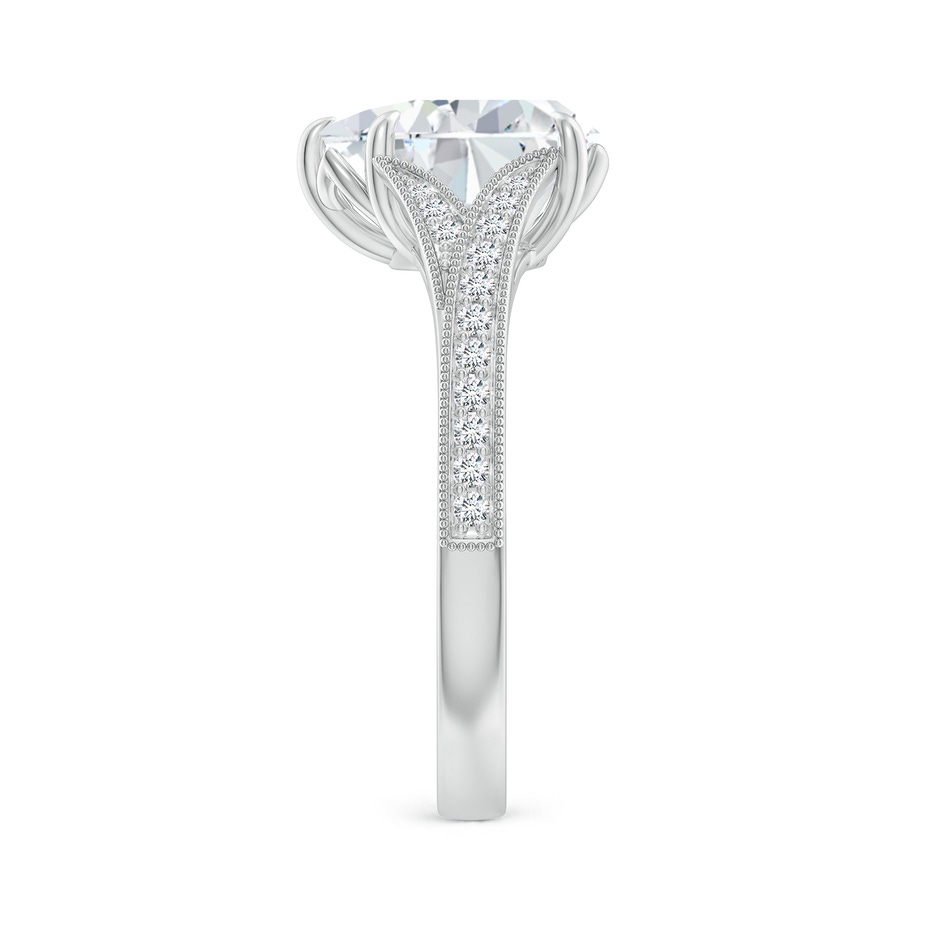 10x8mm FGVS Lab-Grown Vintage Inspired Pear Diamond Split Shank Engagement Ring in 18K White Gold side 299