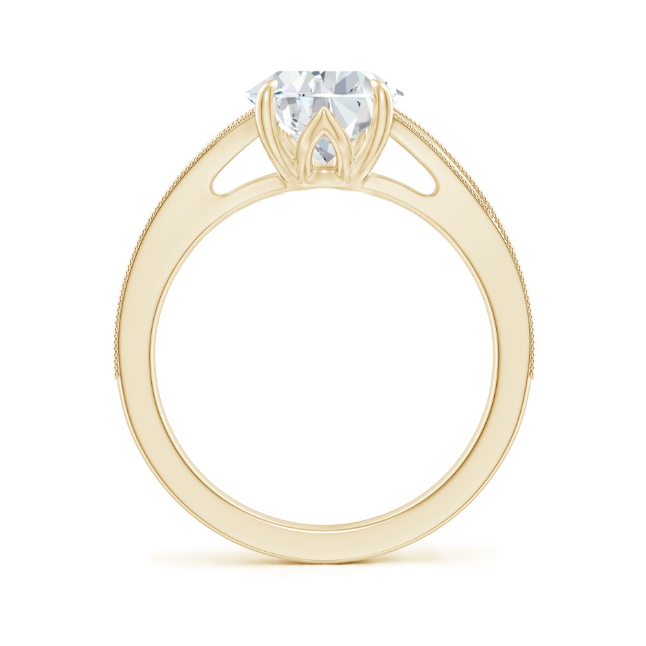 10x8mm FGVS Lab-Grown Vintage Inspired Pear Diamond Split Shank Engagement Ring in Yellow Gold side 199