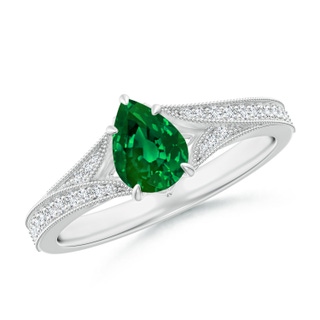Pear Lab-Grown Lab Grown Emerald