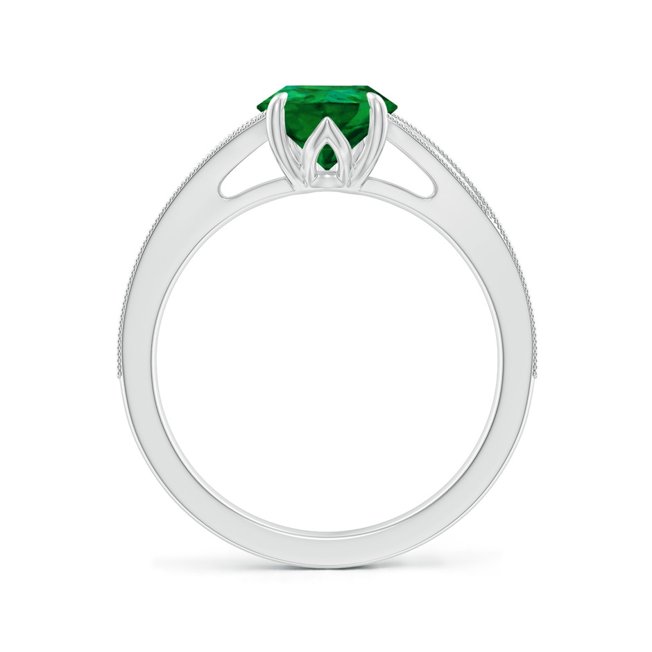 9x7mm Labgrown Lab-Grown Vintage Inspired Pear Emerald Split Shank Engagement Ring in White Gold side 199