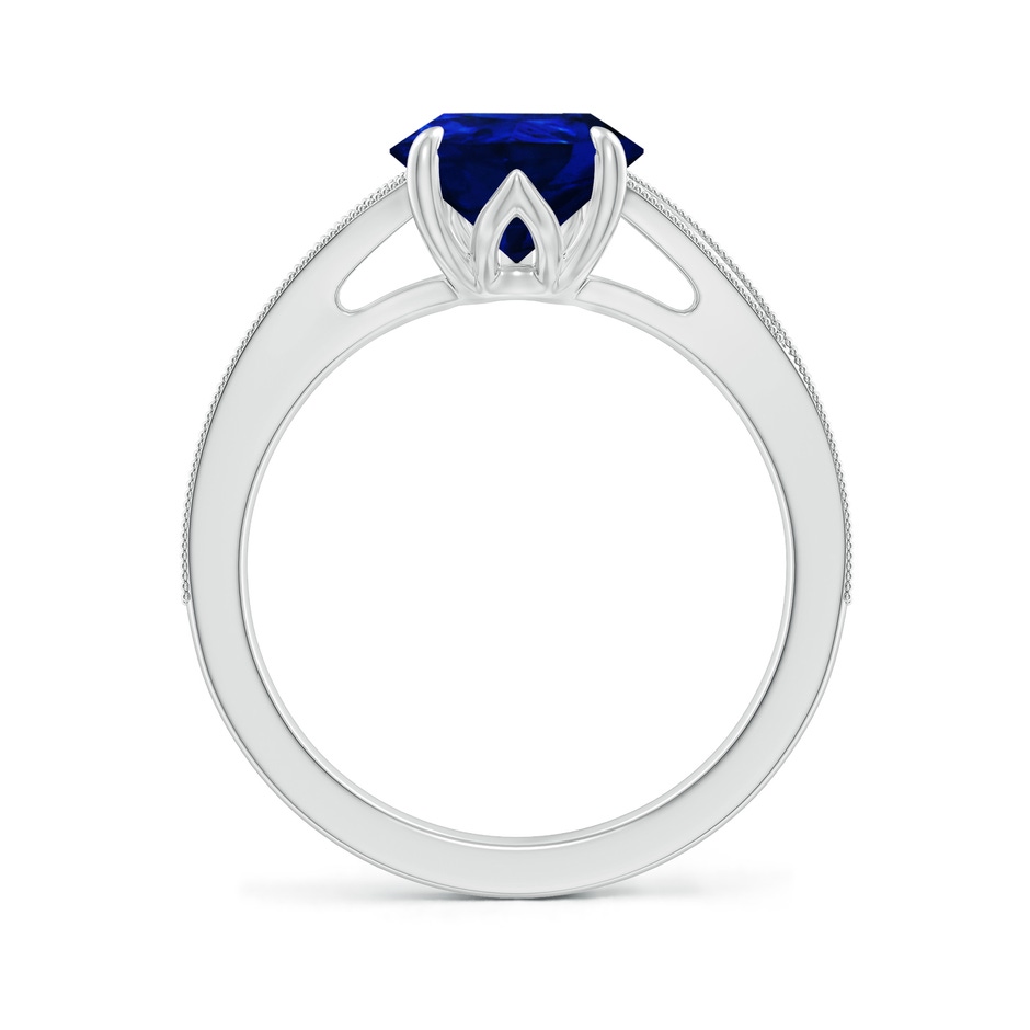 10x8mm Labgrown Lab-Grown Vintage Inspired Pear Blue Sapphire Split Shank Engagement Ring in P950 Platinum side 199