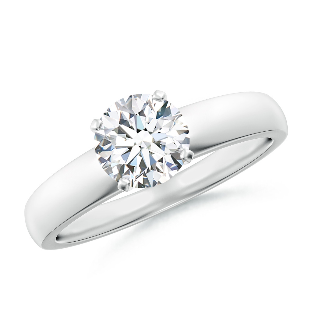 6.4mm FGVS Lab-Grown Prong-Set Round Diamond Solitaire Engagement Ring in 18K White Gold