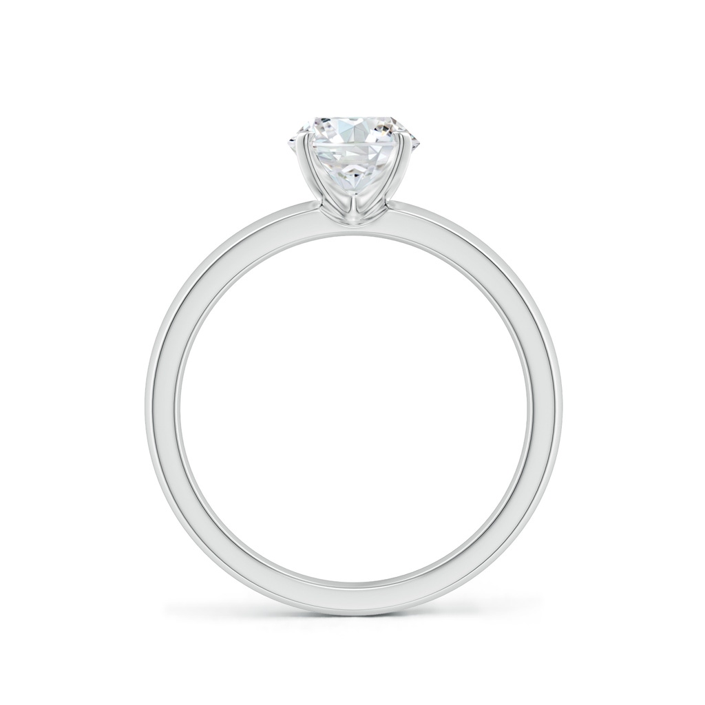 6.4mm FGVS Lab-Grown Prong-Set Round Diamond Solitaire Engagement Ring in White Gold Side 199