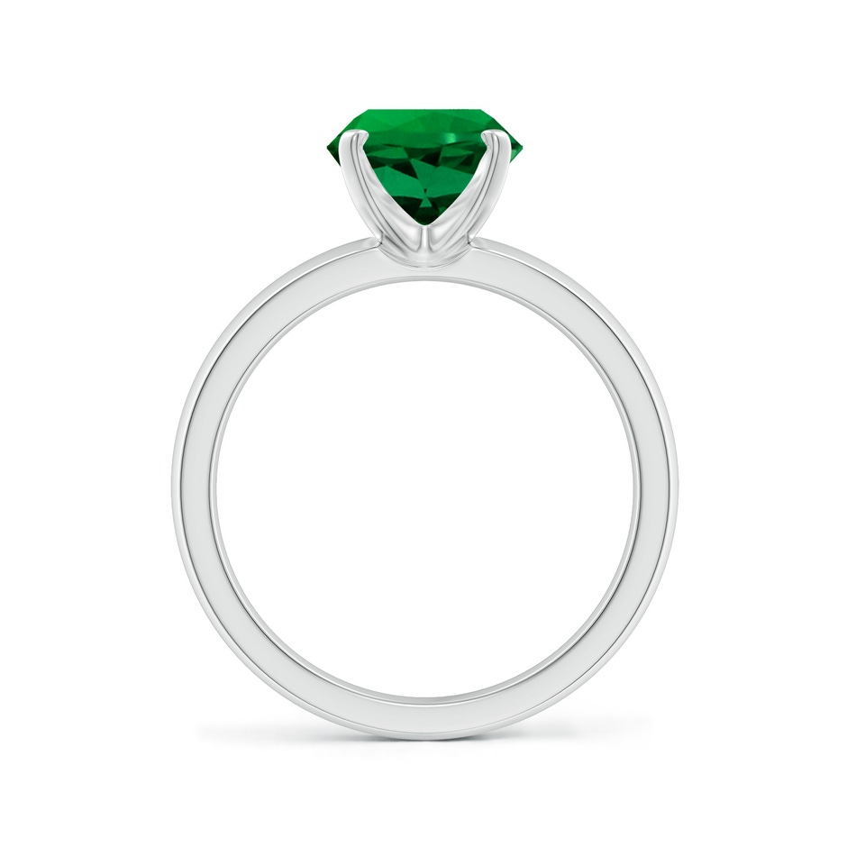 8mm Labgrown Lab-Grown Prong-Set Round Emerald Solitaire Engagement Ring in White Gold side 199