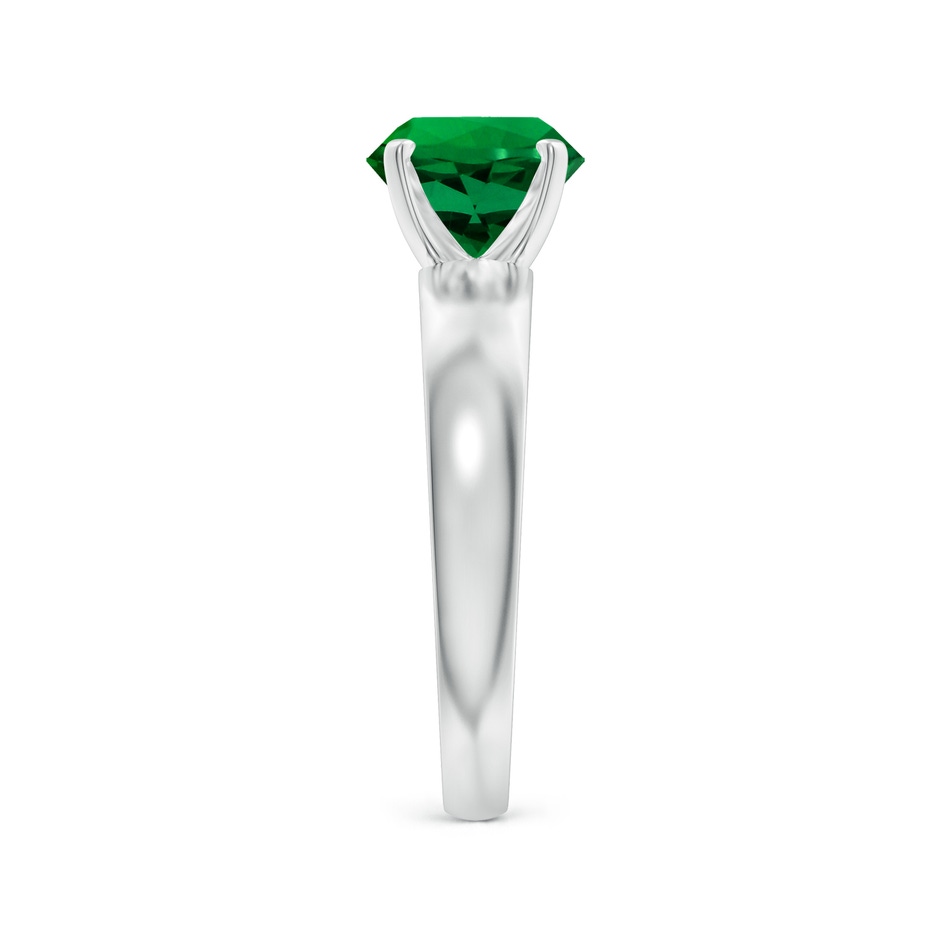 8mm Labgrown Lab-Grown Prong-Set Round Emerald Solitaire Engagement Ring in White Gold side 299