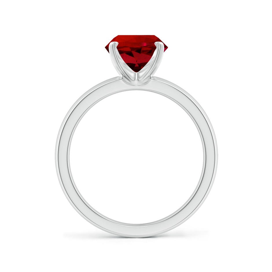 8mm Labgrown Lab-Grown Prong-Set Round Ruby Solitaire Engagement Ring in 18K White Gold side 199