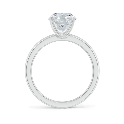 10x8mm FGVS Lab-Grown Prong-Set Oval Diamond Solitaire Engagement Ring in White Gold