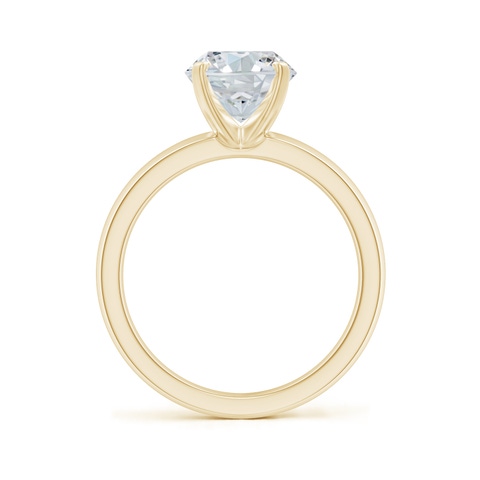 10x8mm FGVS Lab-Grown Prong-Set Oval Diamond Solitaire Engagement Ring in Yellow Gold