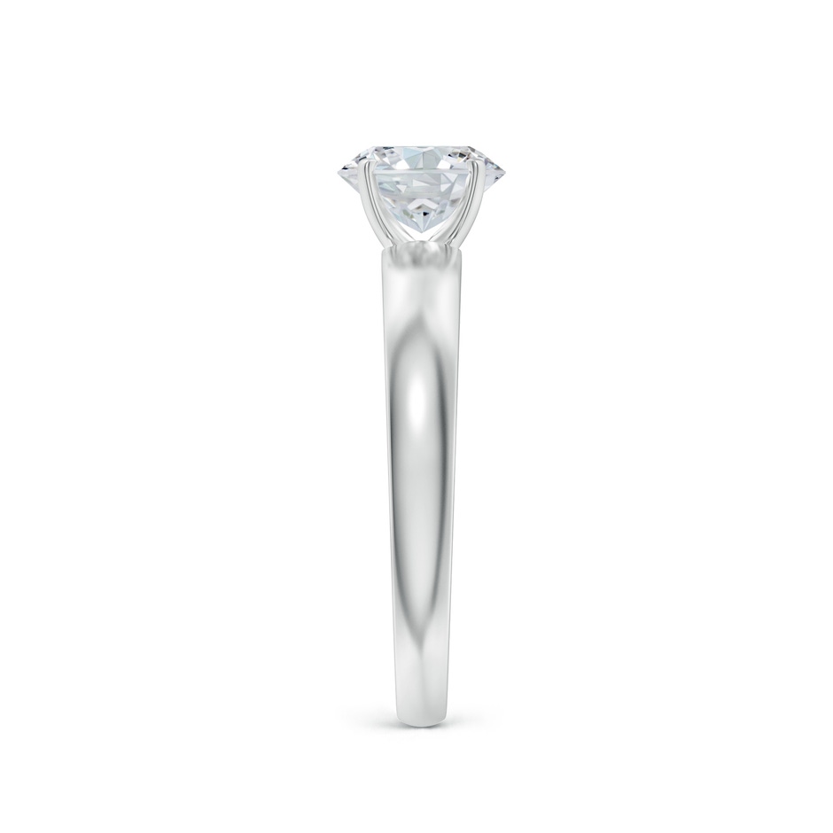 7x5mm FGVS Lab-Grown Prong-Set Oval Diamond Solitaire Engagement Ring in 18K White Gold side 299