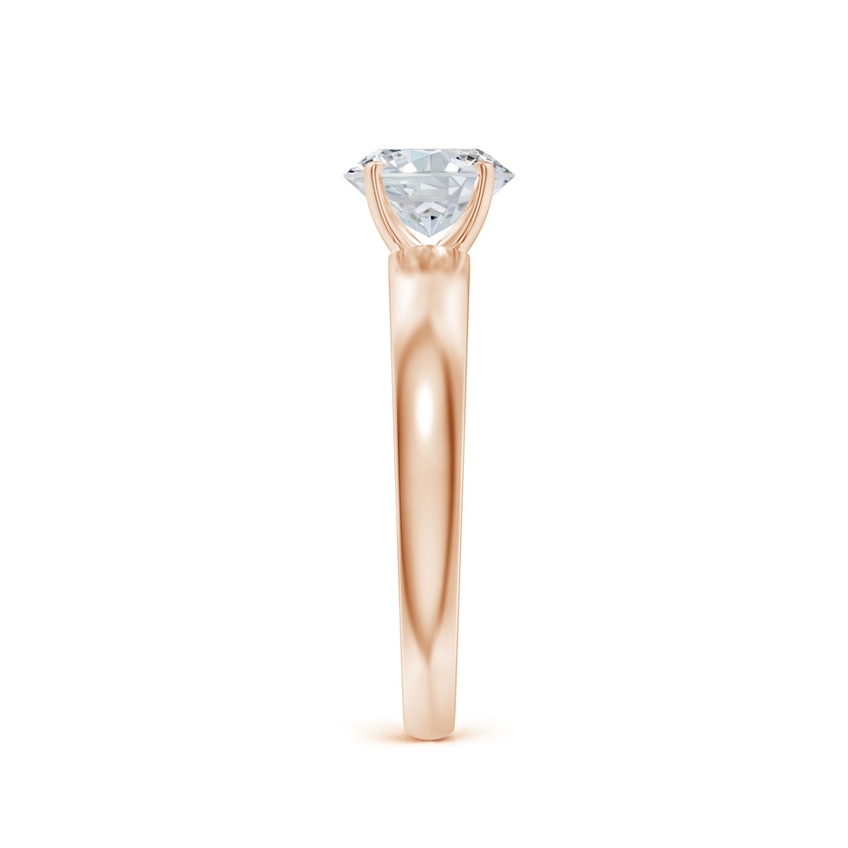 7x5mm FGVS Lab-Grown Prong-Set Oval Diamond Solitaire Engagement Ring in Rose Gold side 299