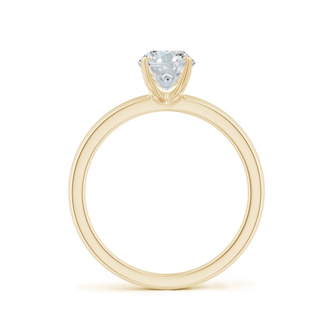 8x6mm FGVS Lab-Grown Prong-Set Oval Diamond Solitaire Engagement Ring in 18K Yellow Gold