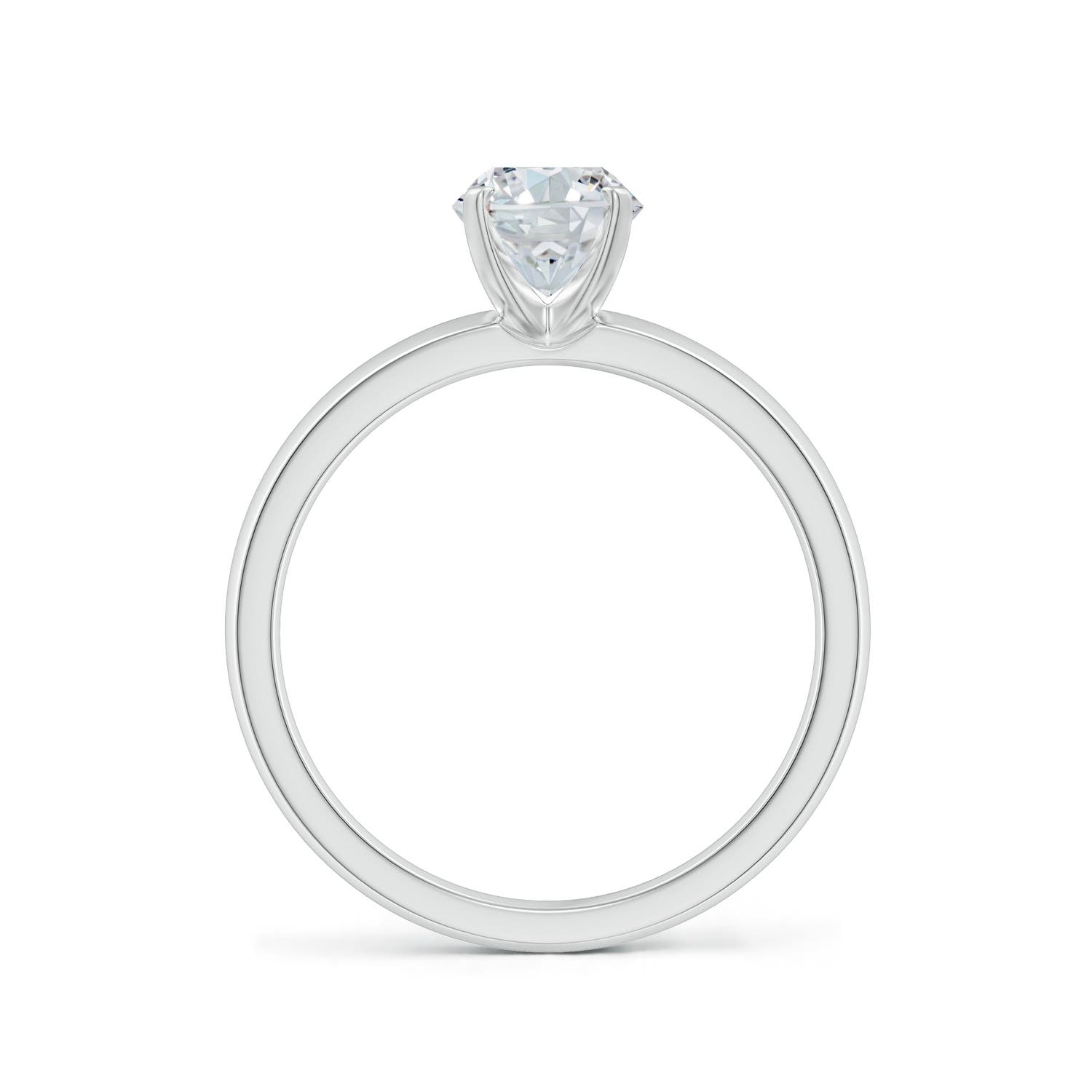 8x6mm FGVS Lab-Grown Prong-Set Oval Diamond Solitaire Engagement Ring in P950 Platinum - side 3