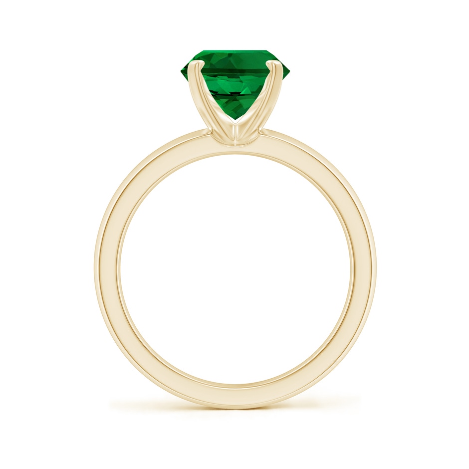 10x8mm Labgrown Lab-Grown Prong-Set Oval Emerald Solitaire Engagement Ring in 18K Yellow Gold side 199