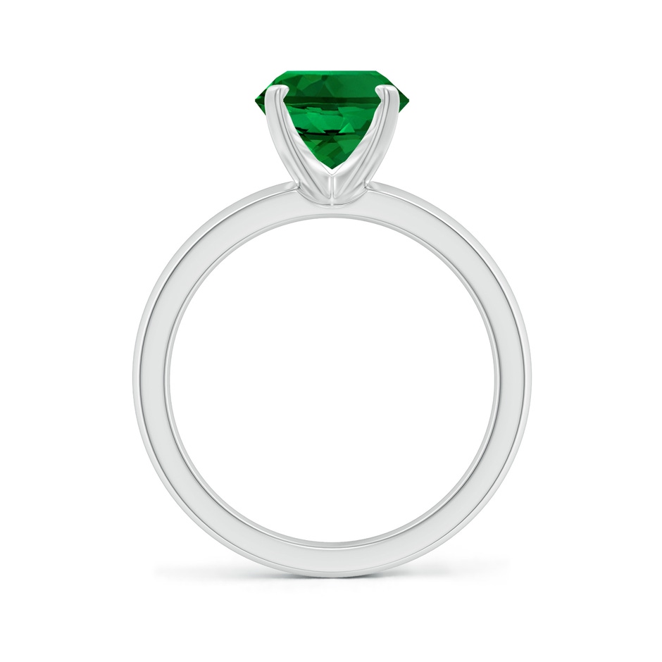 10x8mm Labgrown Lab-Grown Prong-Set Oval Emerald Solitaire Engagement Ring in P950 Platinum side 199