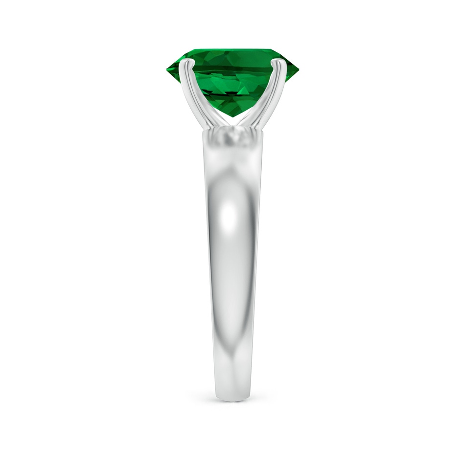 10x8mm Labgrown Lab-Grown Prong-Set Oval Emerald Solitaire Engagement Ring in P950 Platinum side 299