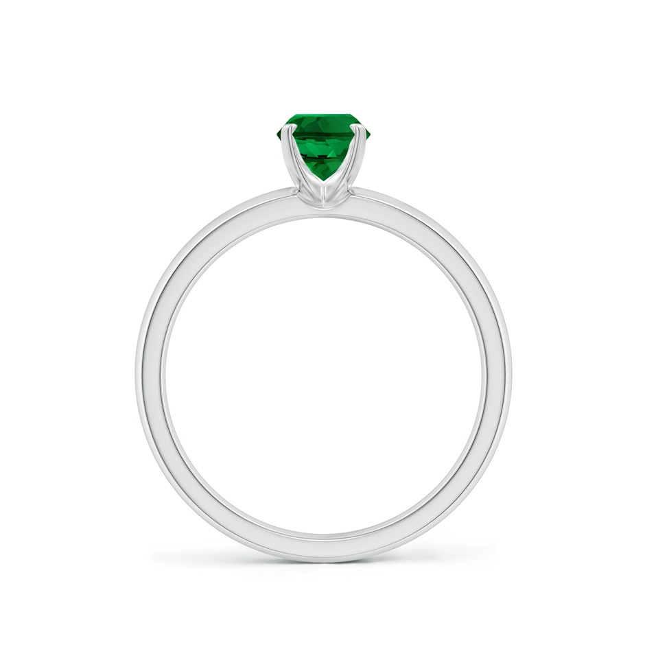 7x5mm Labgrown Lab-Grown Prong-Set Oval Emerald Solitaire Engagement Ring in White Gold side 199